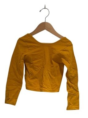THE MAGPIE CO. Golden yellow long sleeve crop top - size 4